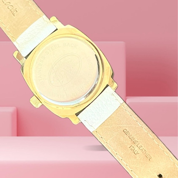 Dooney & Bourke Vintage Gold Watch with White Strap - Picture 3 of 3